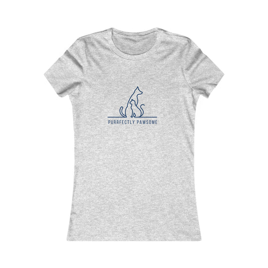 Purrfectly Pawsome Dog an Cat Silhouette. Women's Favorite Tee