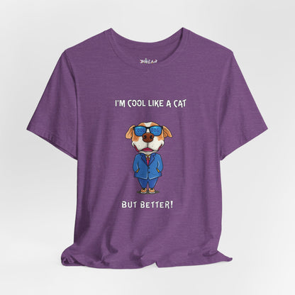 Chuck The Cool Dog. Unisex Jersey Short Sleeve Tee