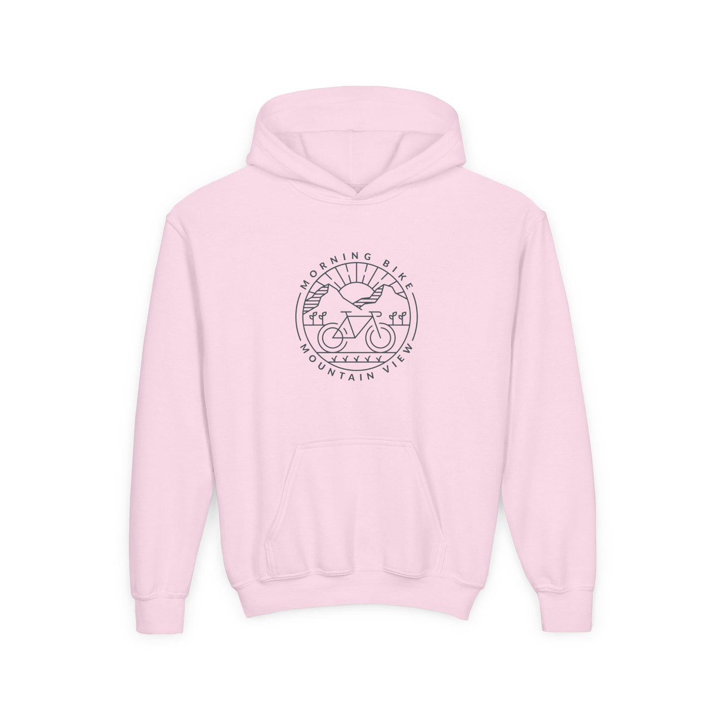 Explorer Mountain View Hoodie - Morning Bike Graphic Design