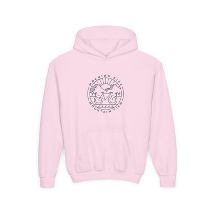 Explorer Mountain View Hoodie - Morning Bike Graphic Design