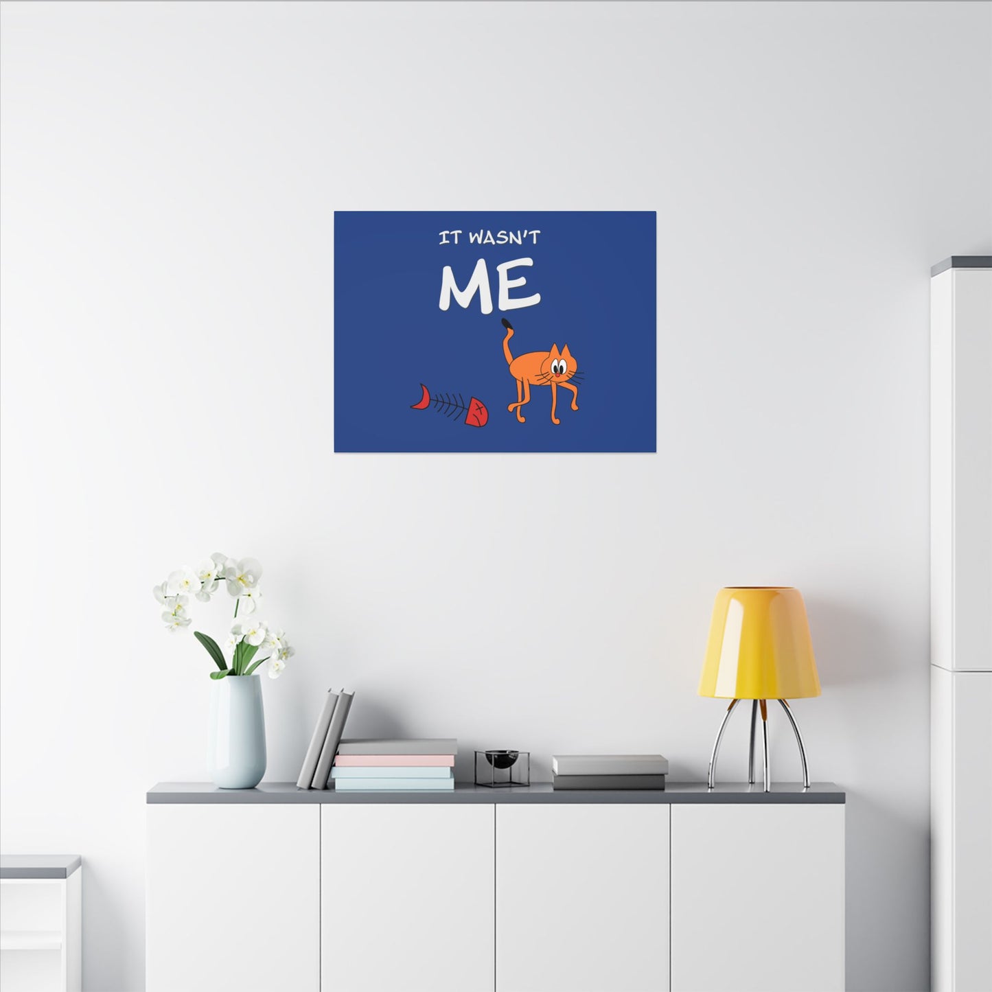 Canvas Print - Funny Cat Leo Saying 'It Wasn't Me'