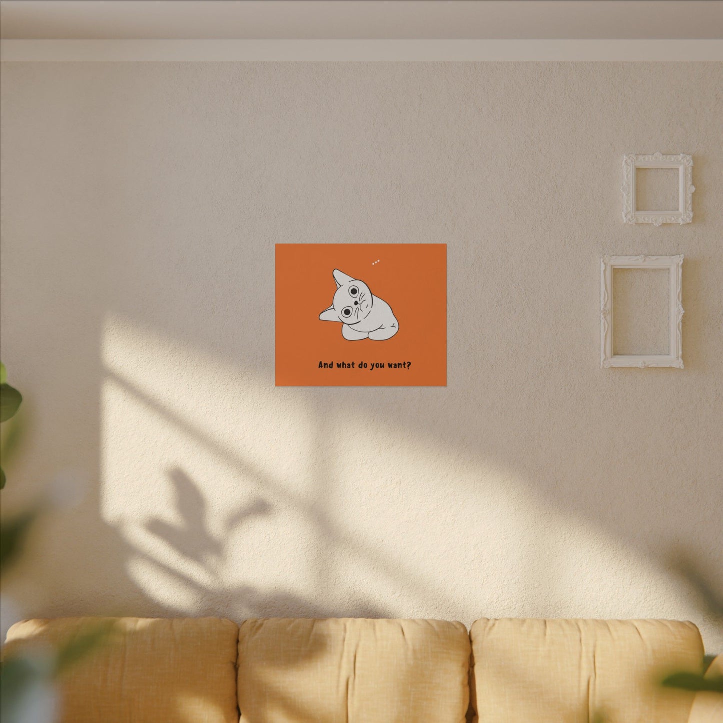 Vexing Cat Wondering What You Want. Canvas Gallery Wraps