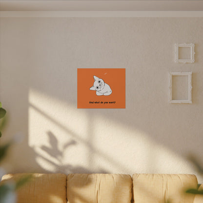 Vexing Cat Wondering What You Want. Canvas Gallery Wraps