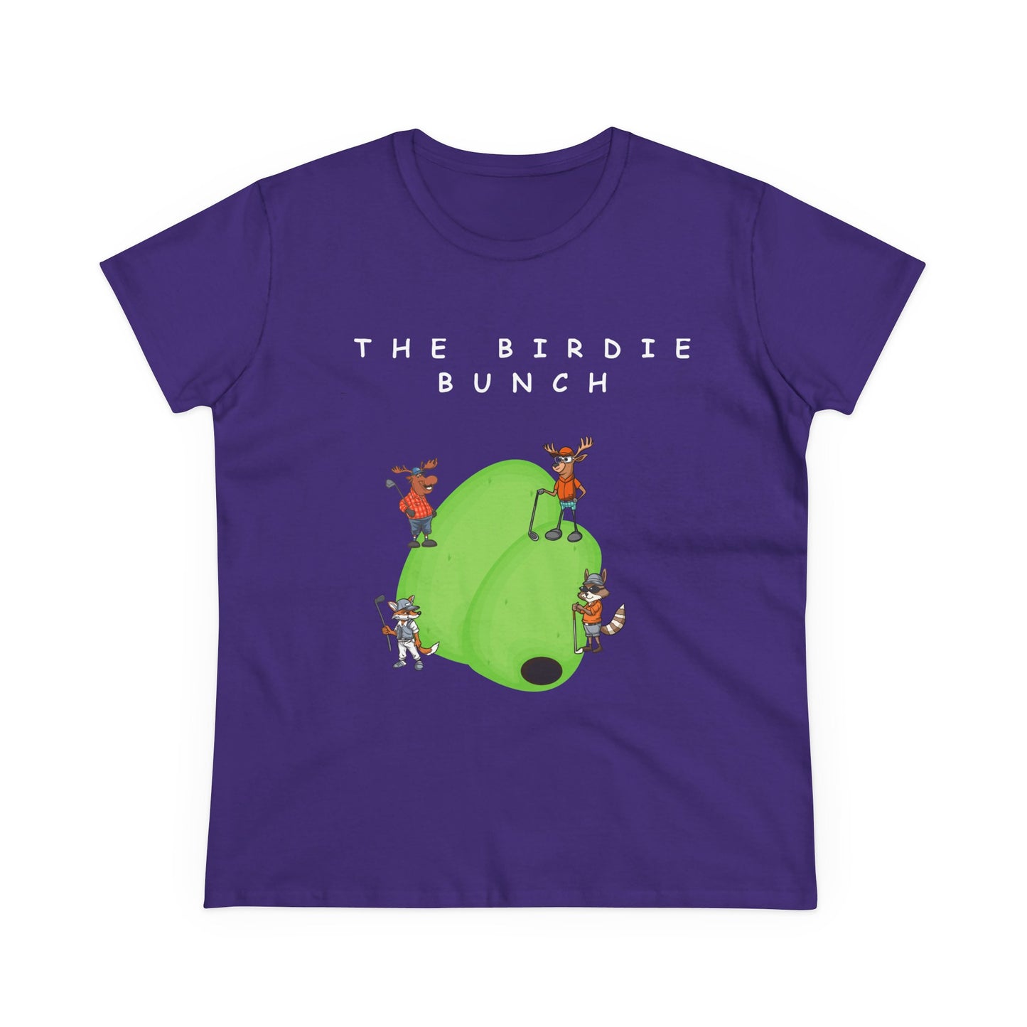 The Birdie Bunch.  Midweight Women's Cotton Tee.