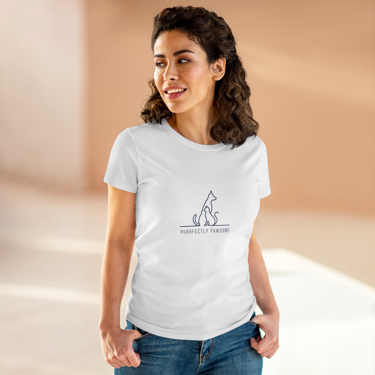 Purrfectly Pawsome – Dog And Cat Lover T-Shirt For Women