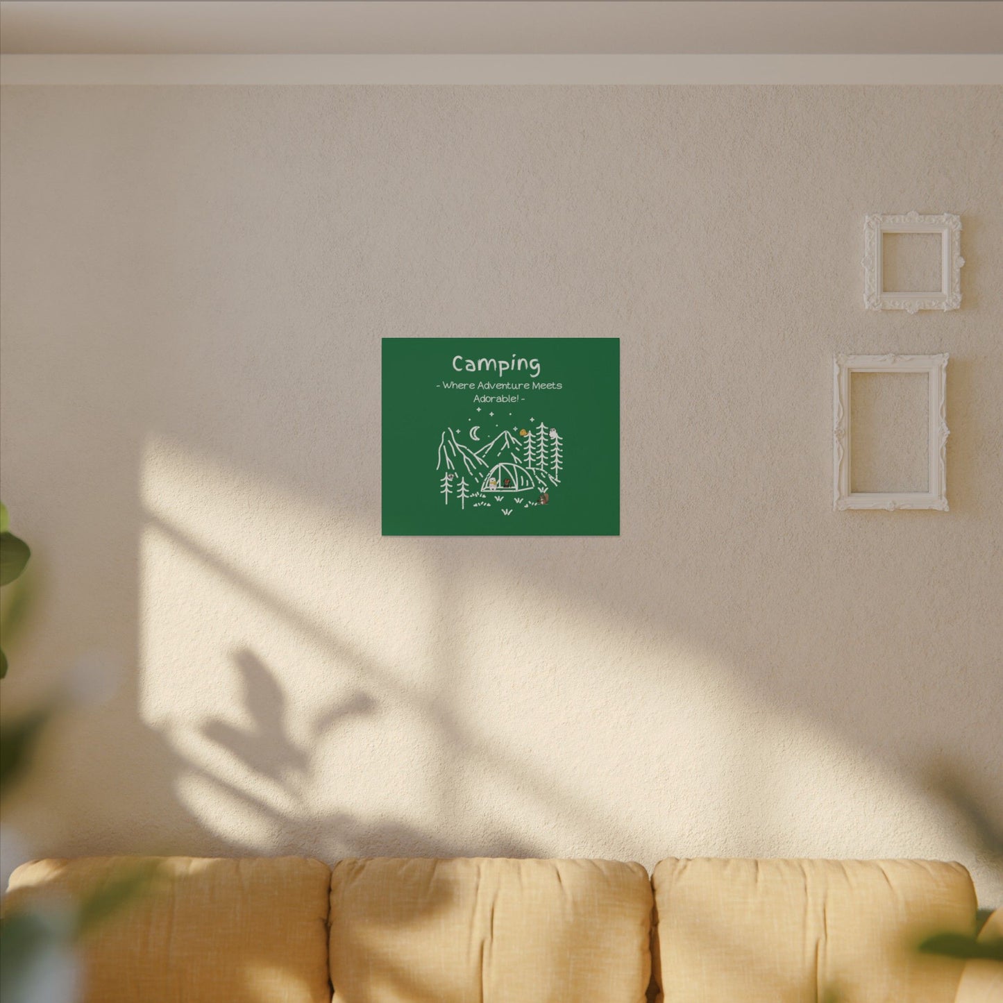 Camping. Where Adventure Meets Cuteness. Canvas Gallery Wraps