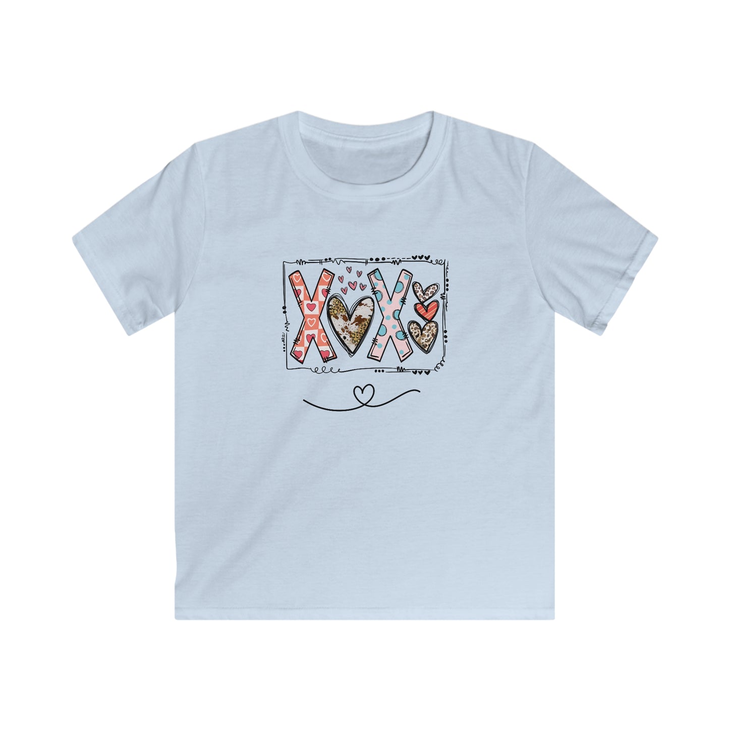 Sign of Love. XOXO. Kids Softstyle Tee