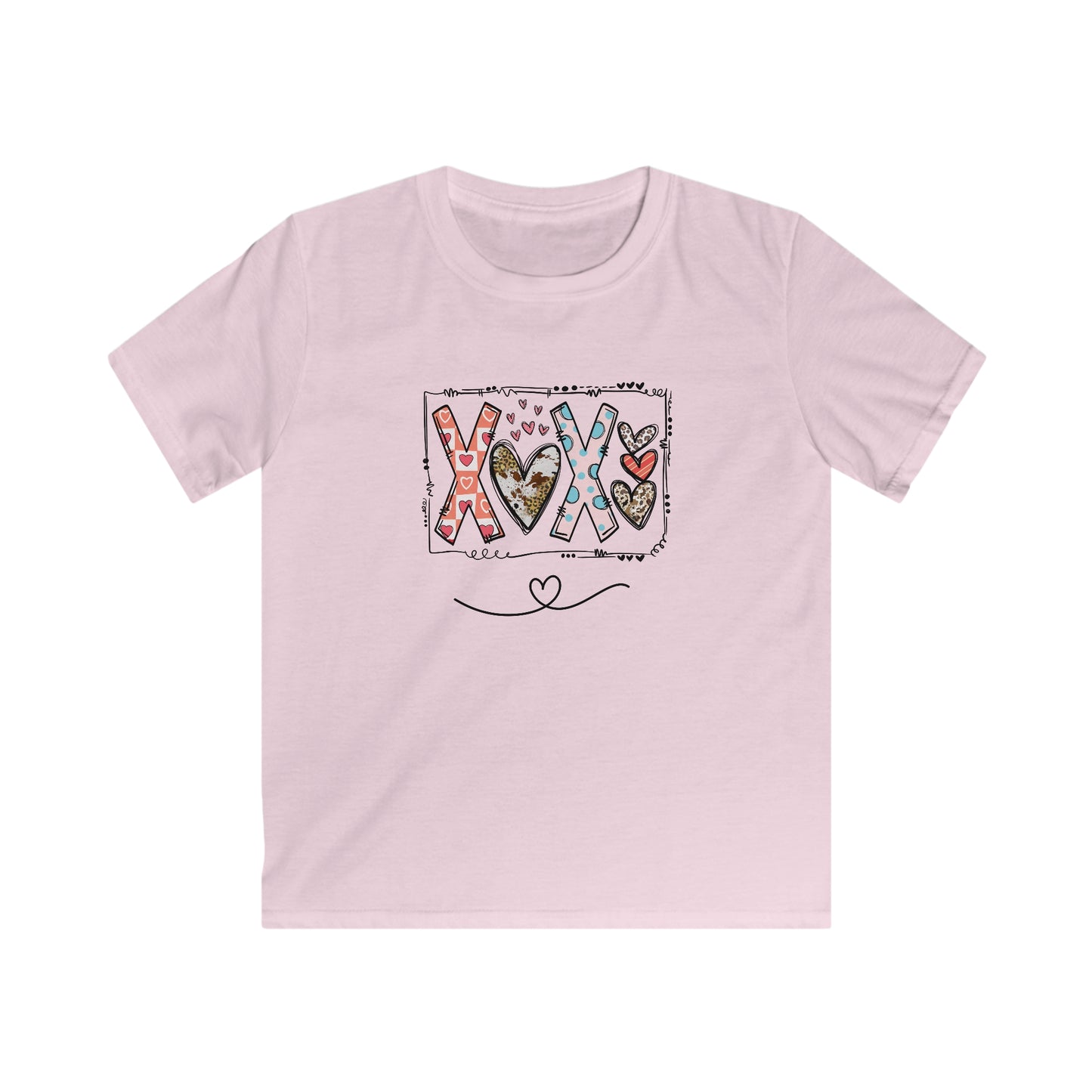 Sign of Love. XOXO. Kids Softstyle Tee