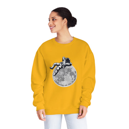 Chillaxing on The Moon. Unisex NuBlend® Crewneck Sweatshirt