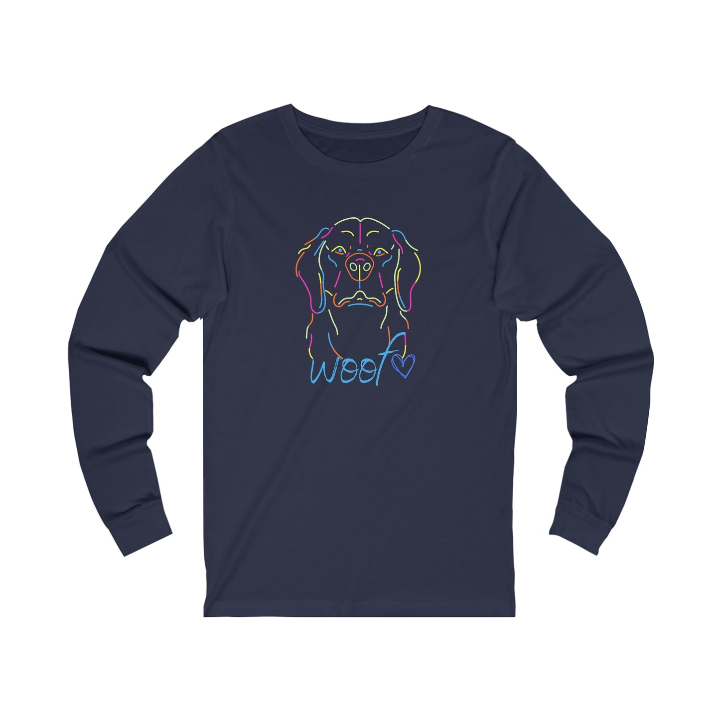 Colorful Retriever. Woof.  Unisex Jersey Long Sleeve Tee.