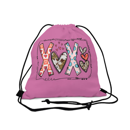 Sign Of Love. Outdoor Drawstring Bag