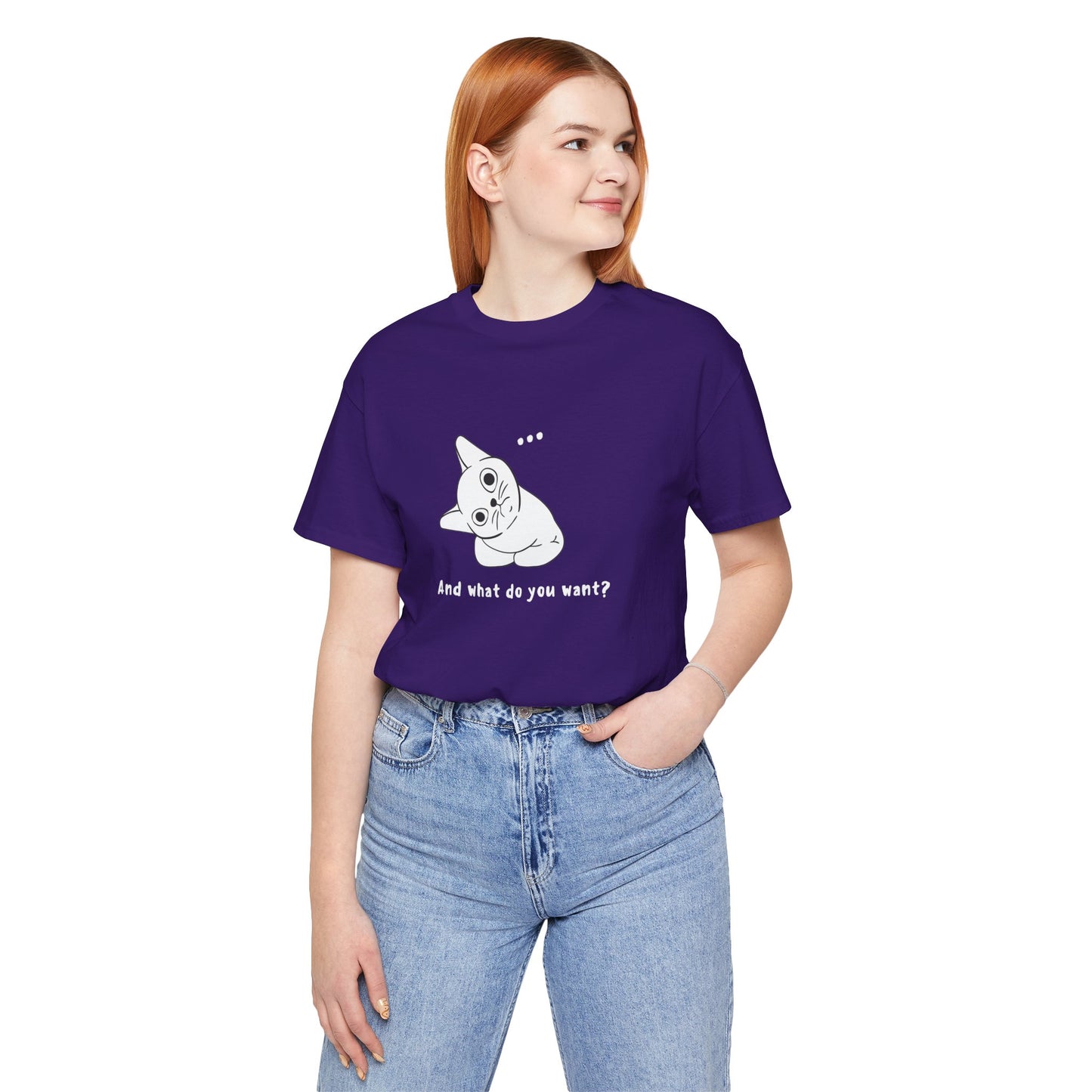 Vexing Cat Wondering What You Want. Unisex Jersey Short Sleeve Tee