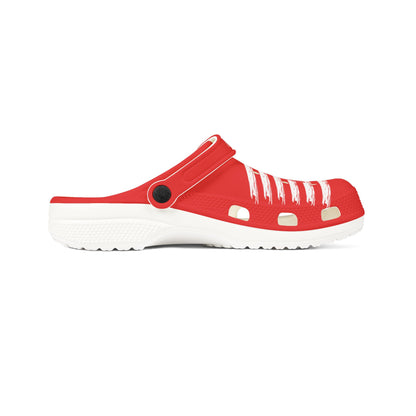 American Flag Dog Rubber Clogs For Men-Red
