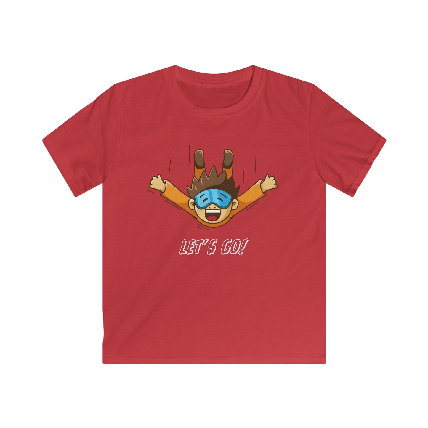 Let's Go Sky Diving. Kids Softstyle Tee