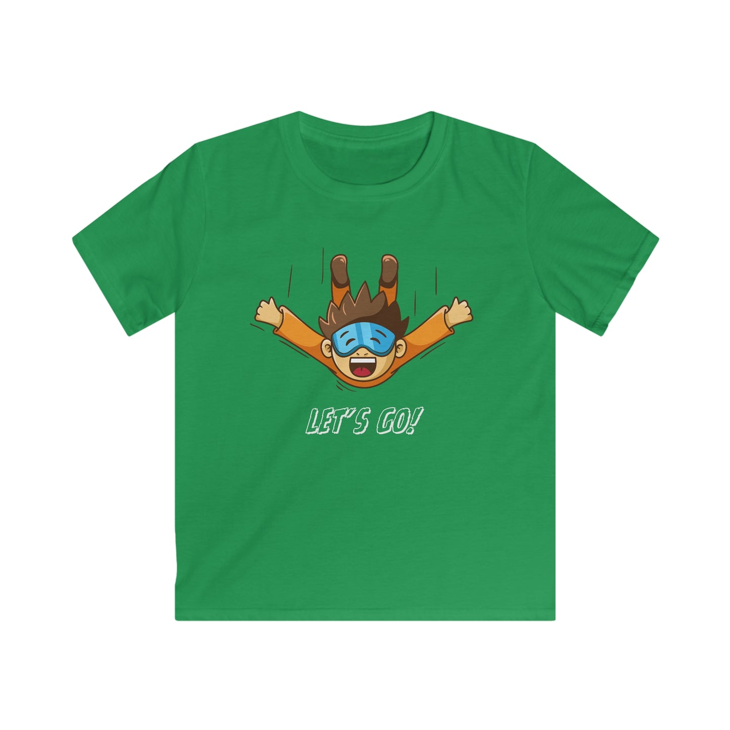 Let's Go Sky Diving. Kids Softstyle Tee