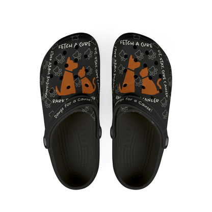 Black Dawgs For A Cause Rubber Clogs For Men