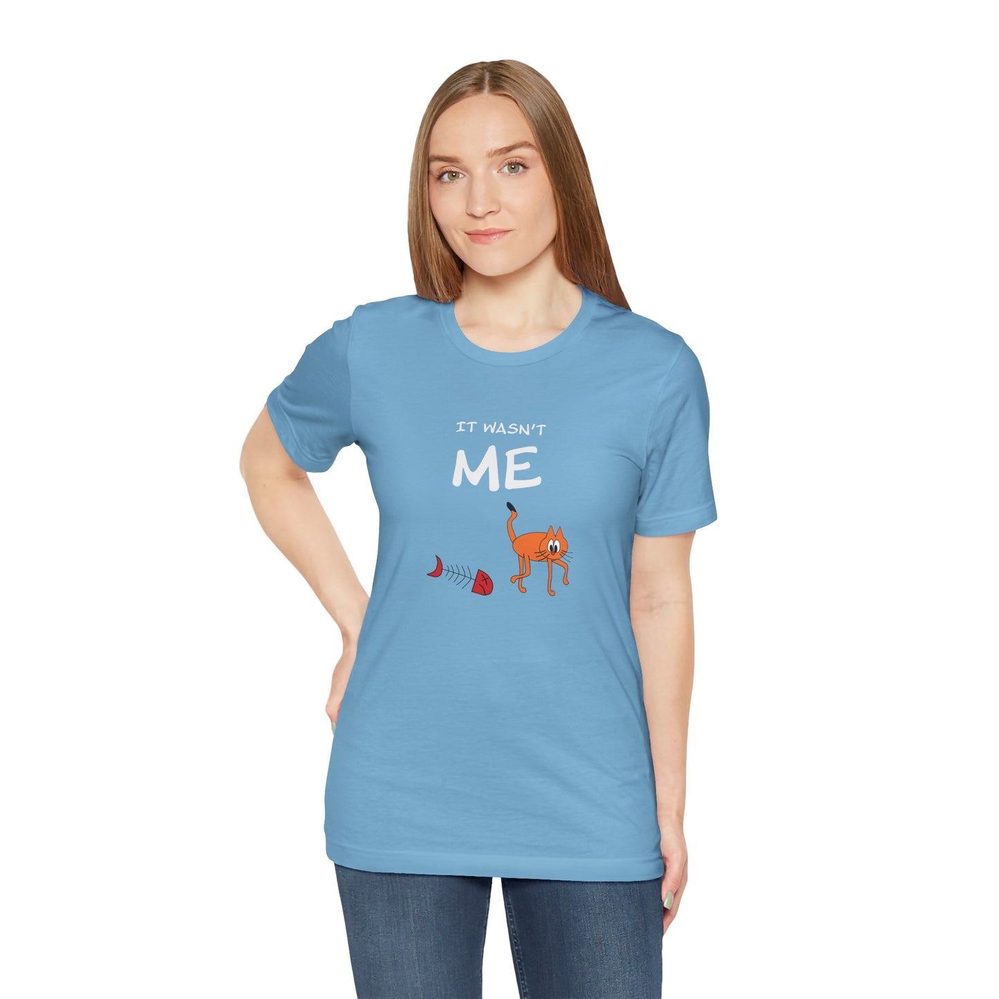 Leo The Cat Didn't Do It. Unisex Jersey Short Sleeve Tee