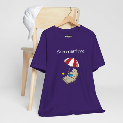 Summertime. Bear.  Unisex Jersey Short Sleeve Tee