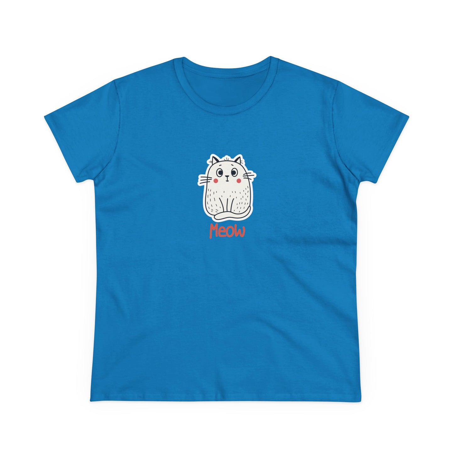 Loki The Cat. Meow. Women's Midweight Cotton Tee