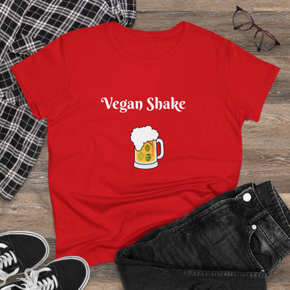 Vegan Shake.  Women's Midweight Cotton Tee