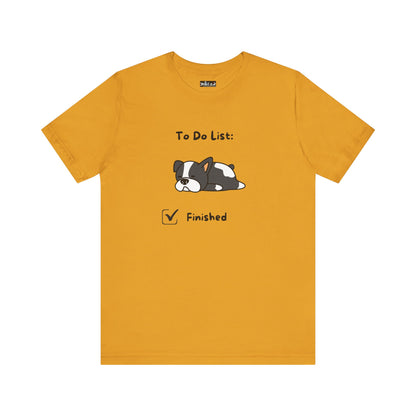 To Do List. Finished. Unisex Jersey Short Sleeve Tee