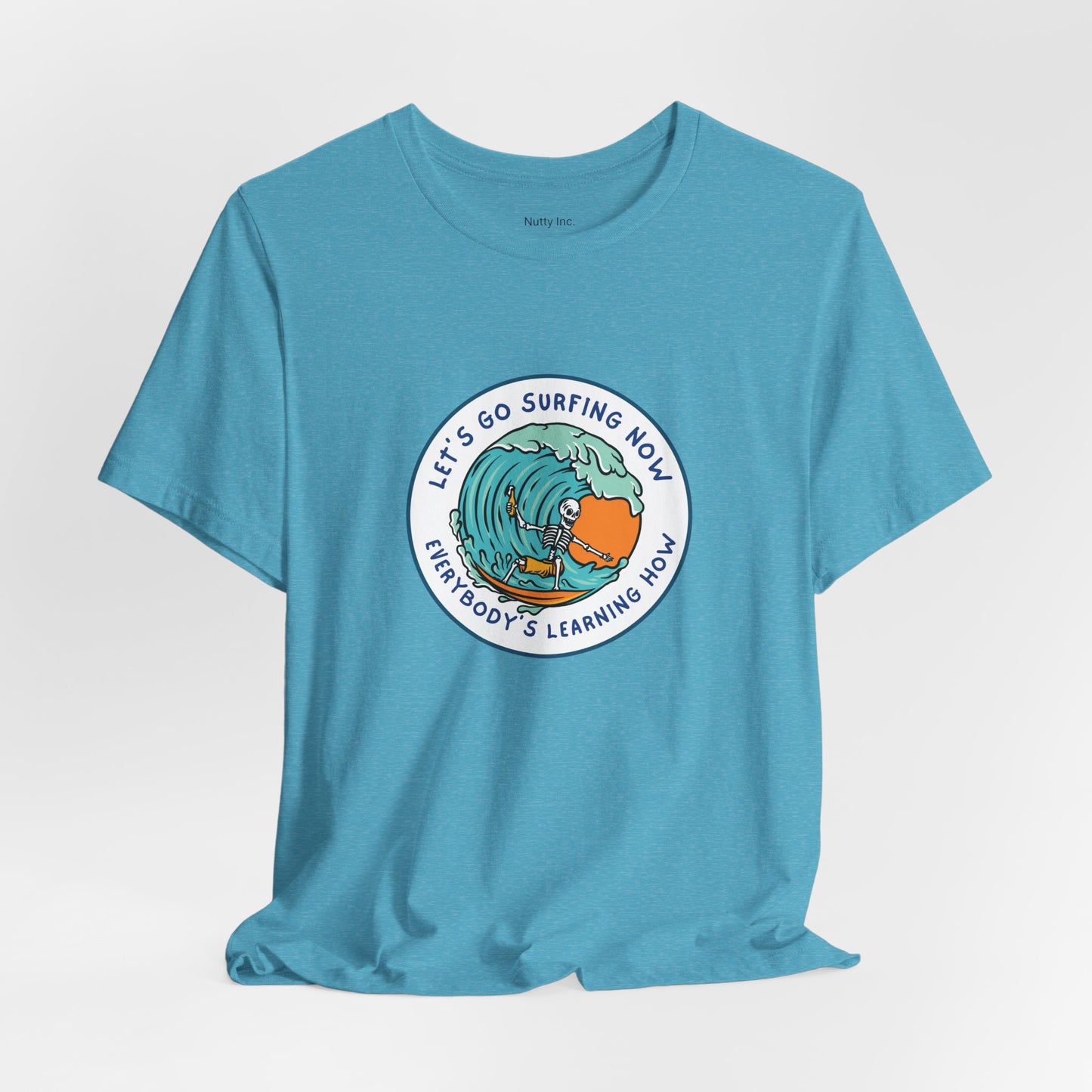 Let's Go Surfing Now. Everybody's Learning How. Unisex Jersey Short Sleeve Tee