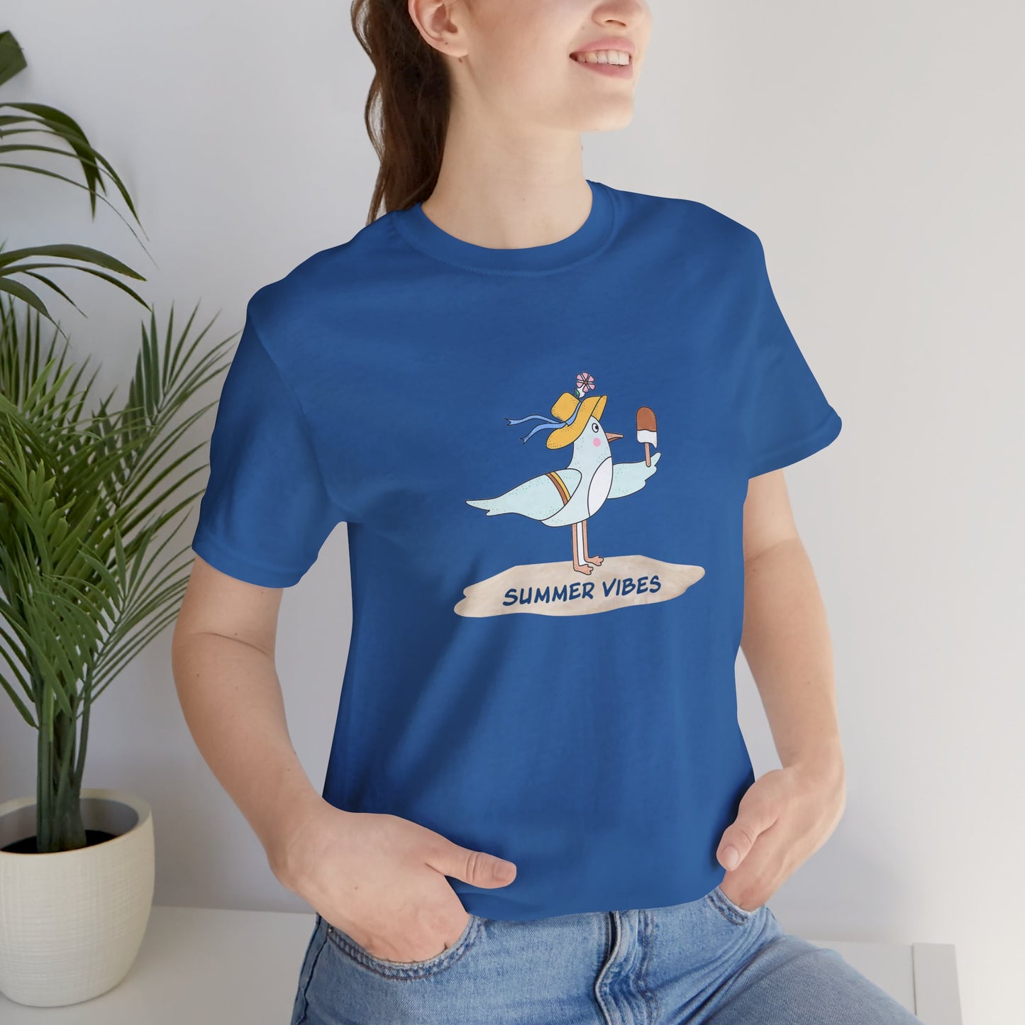 Regal Seagull Summer Vibes. Unisex Jersey Short Sleeve Tee