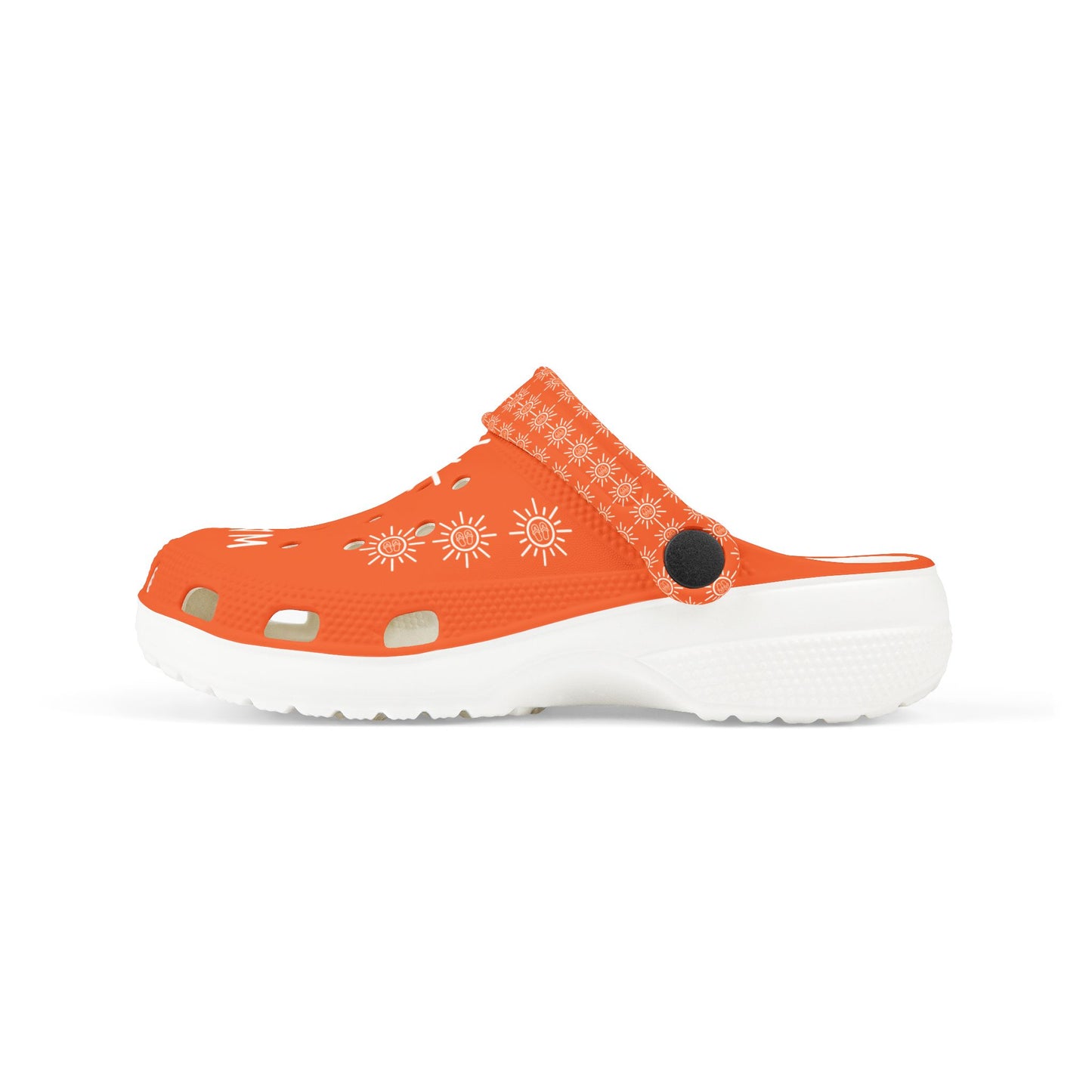 I'm Walking On Sunshine Rubber Clogs for Girls- Orange Crush