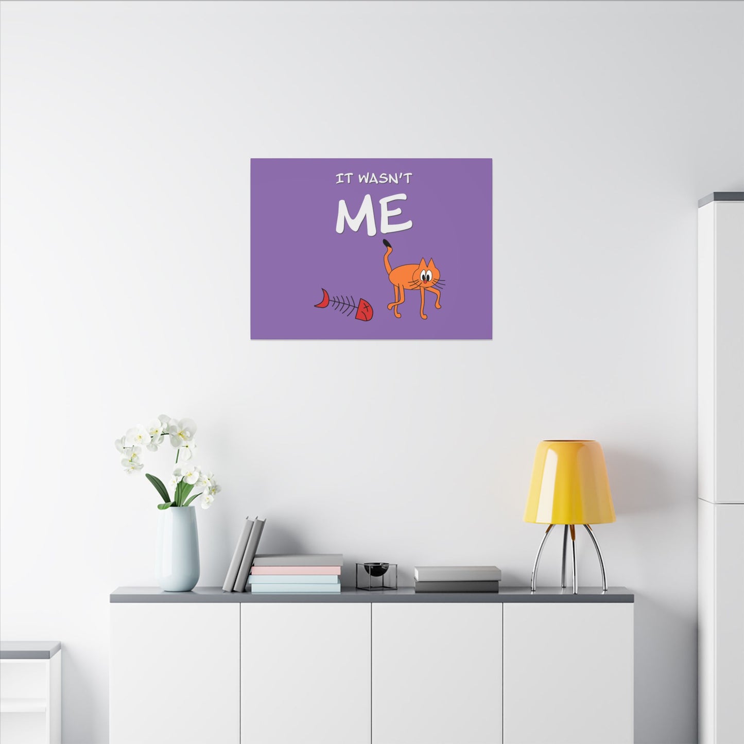 Canvas Print - Funny Cat Leo Saying 'It Wasn't Me'