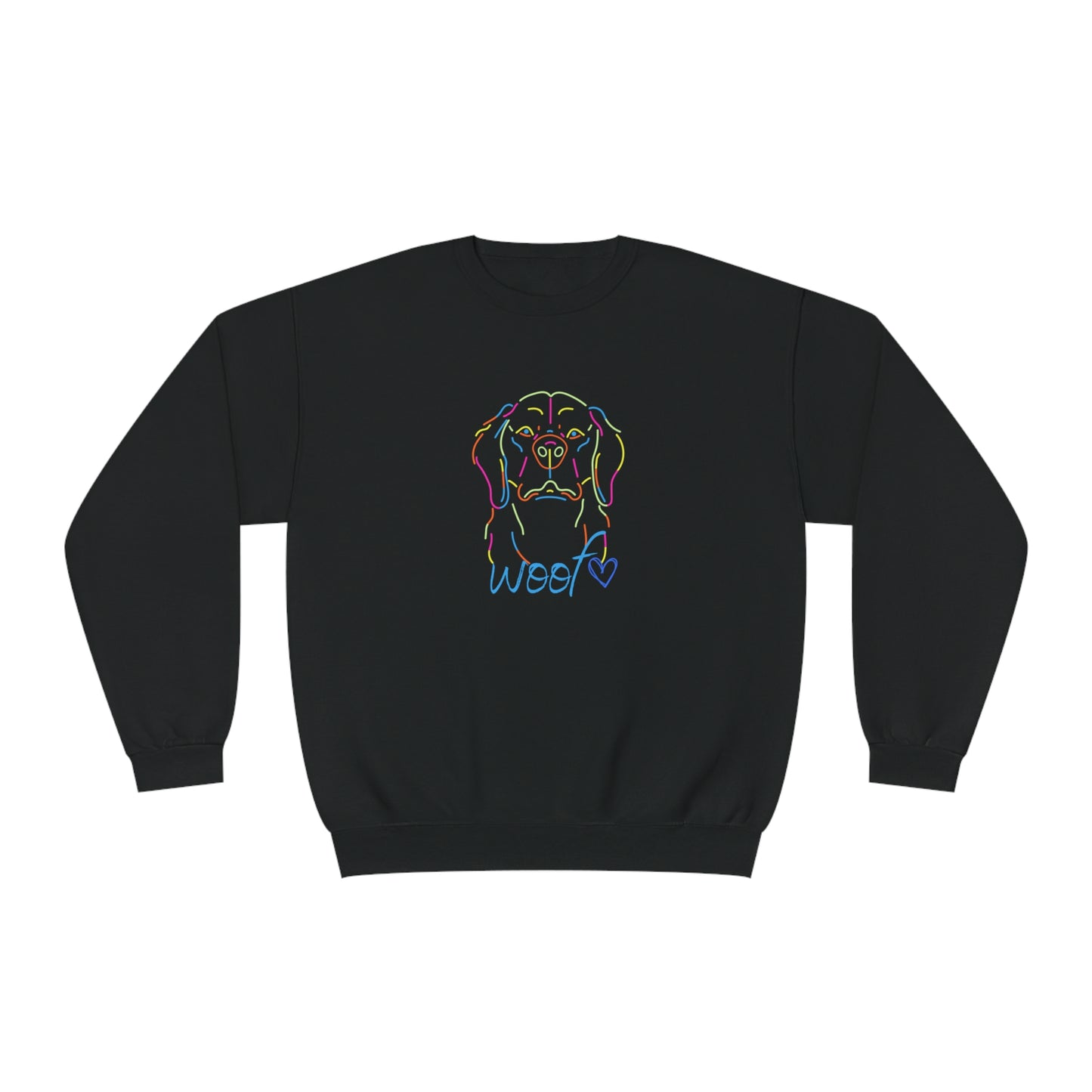 Colorful Retriever. Woof. Unisex NuBlend® Crewneck Sweatshirt