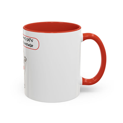 Oliver Says More Cats Is The Answer. Accent Coffee Mug, 11oz