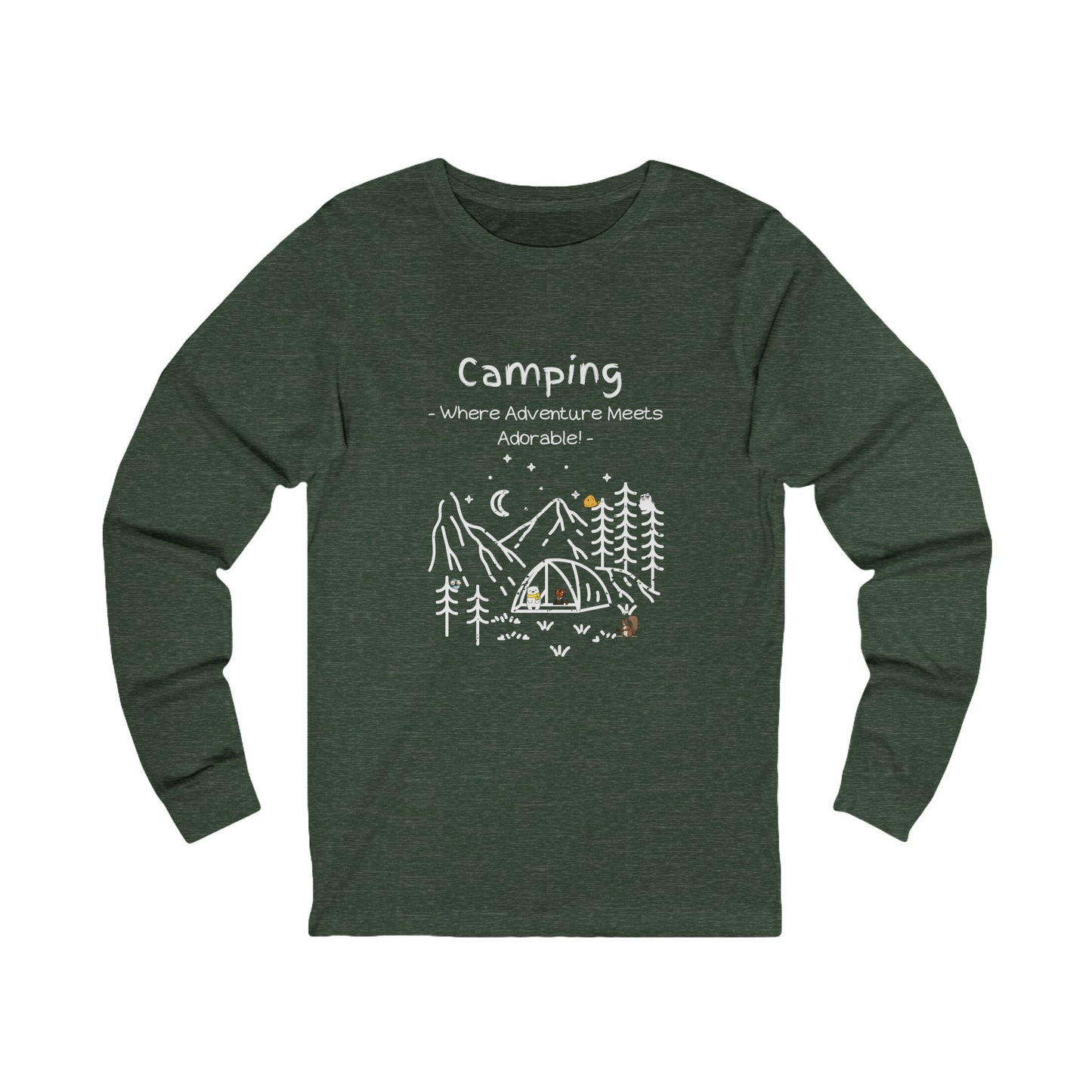Camping. Where Adventure Meets Adorable. Unisex Jersey Long Sleeve Tee