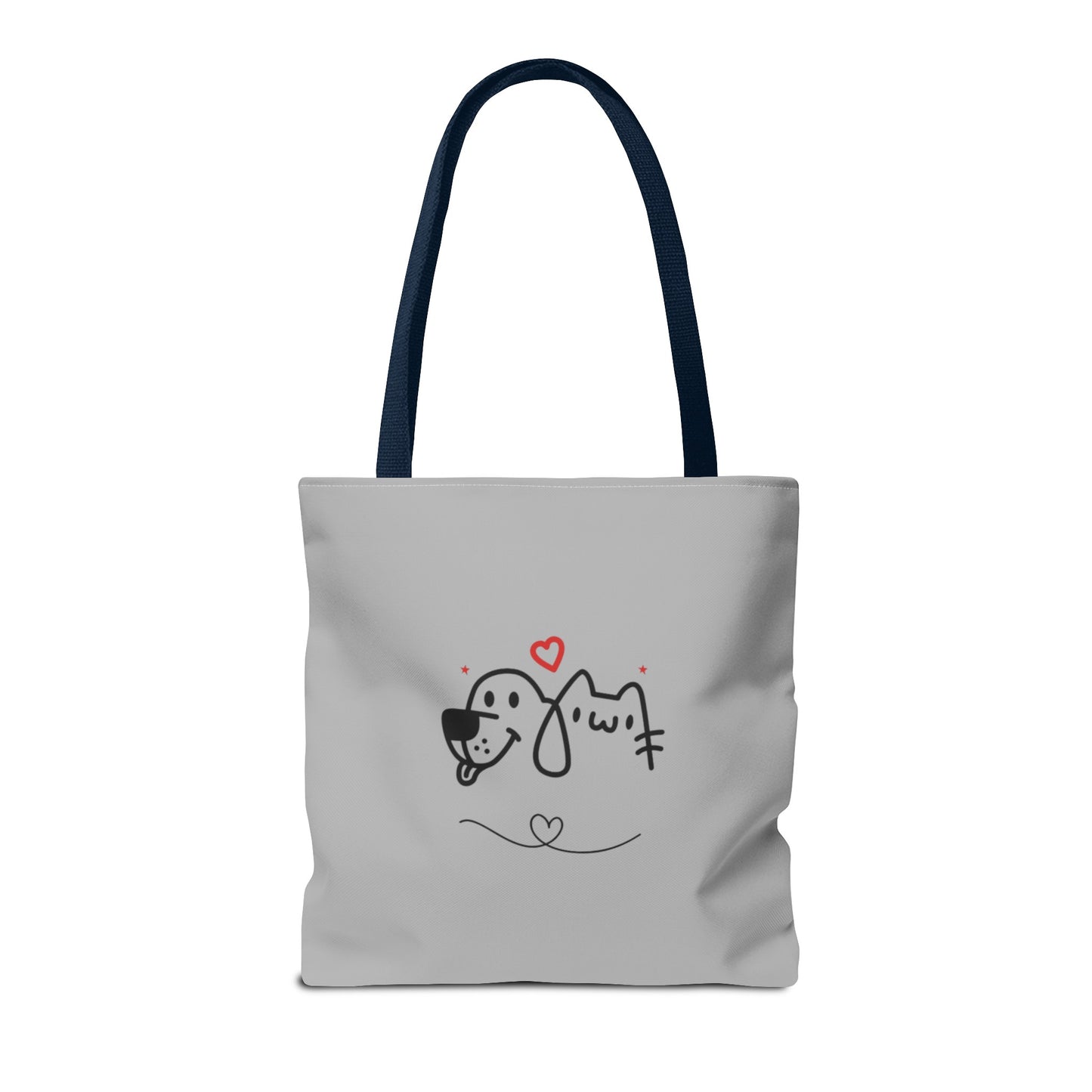 Puppy Love. Grey Tote Bag (AOP)