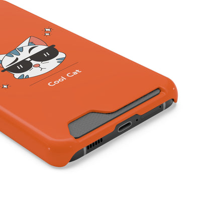 Cool Cat. Phone Case With Card Holder