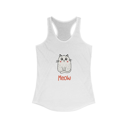Loki The Cat. Meow. Women's Ideal Racerback Tank