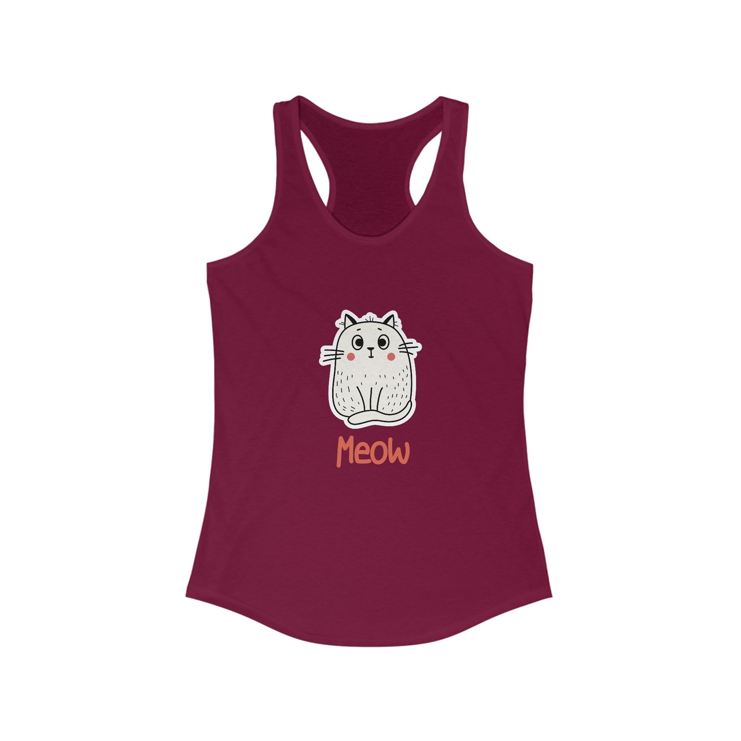 Loki The Cat. Meow. Women's Ideal Racerback Tank