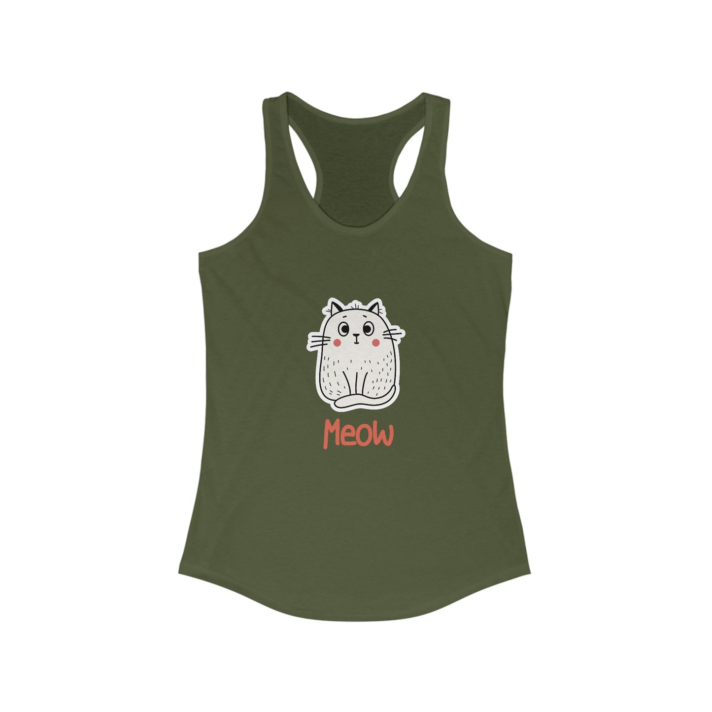 Loki The Cat. Meow. Women's Ideal Racerback Tank
