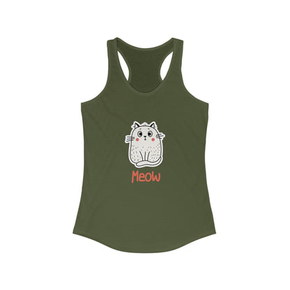 Loki The Cat. Meow. Women's Ideal Racerback Tank