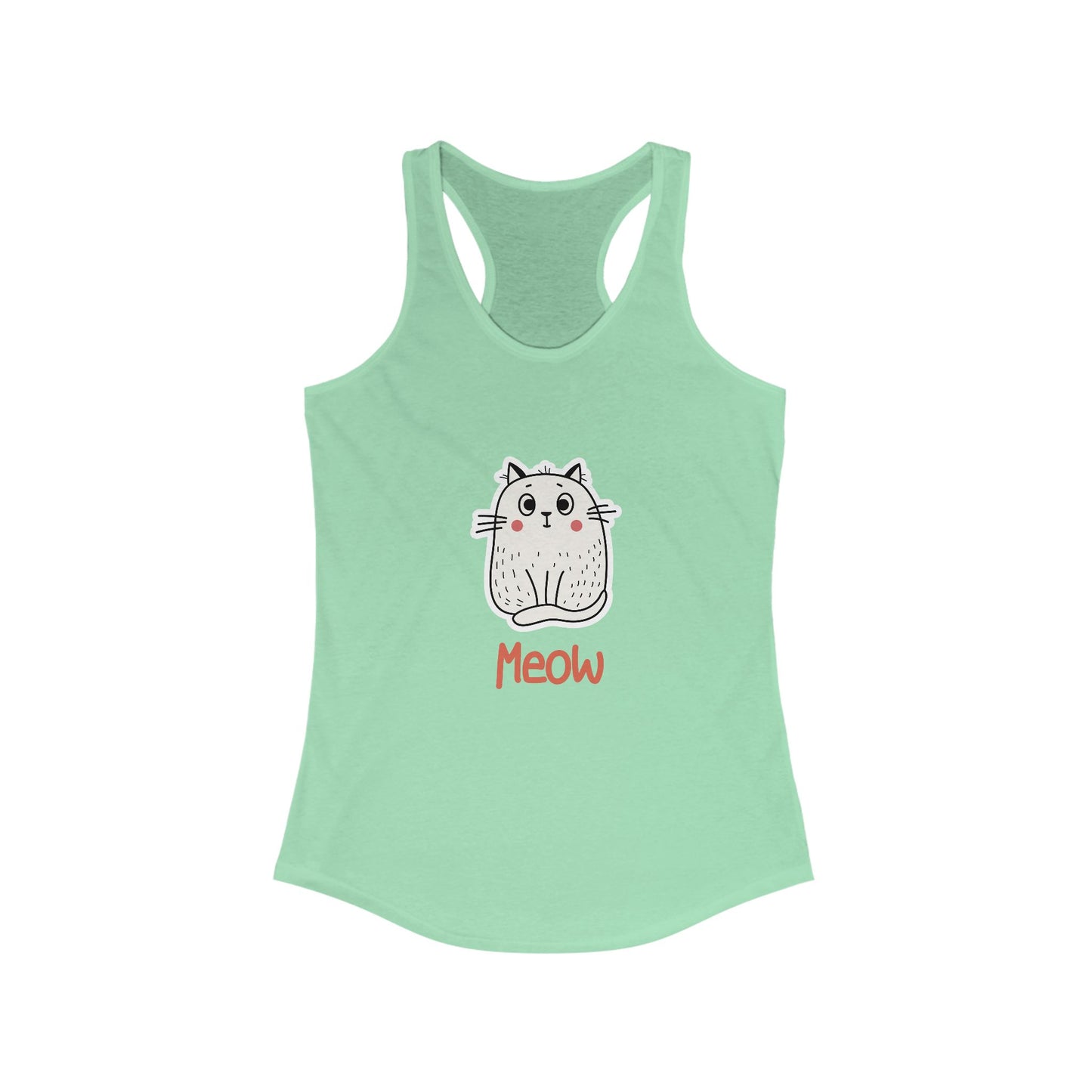 Loki The Cat. Meow. Women's Ideal Racerback Tank