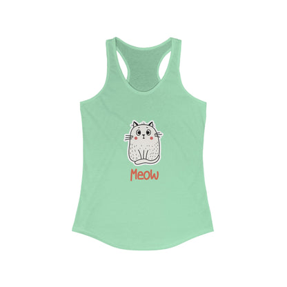 Loki The Cat. Meow. Women's Ideal Racerback Tank