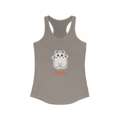 Loki The Cat. Meow. Women's Ideal Racerback Tank