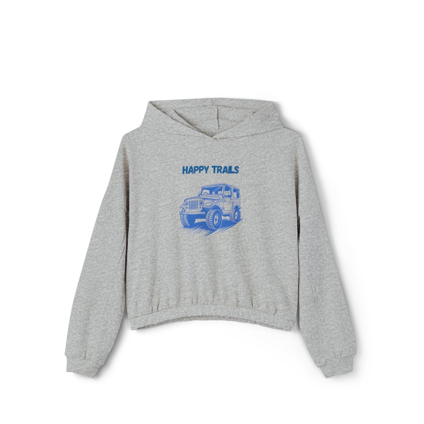 Exploring Happy Trails In a Jeep. Women's Cinched Bottom Hoodie