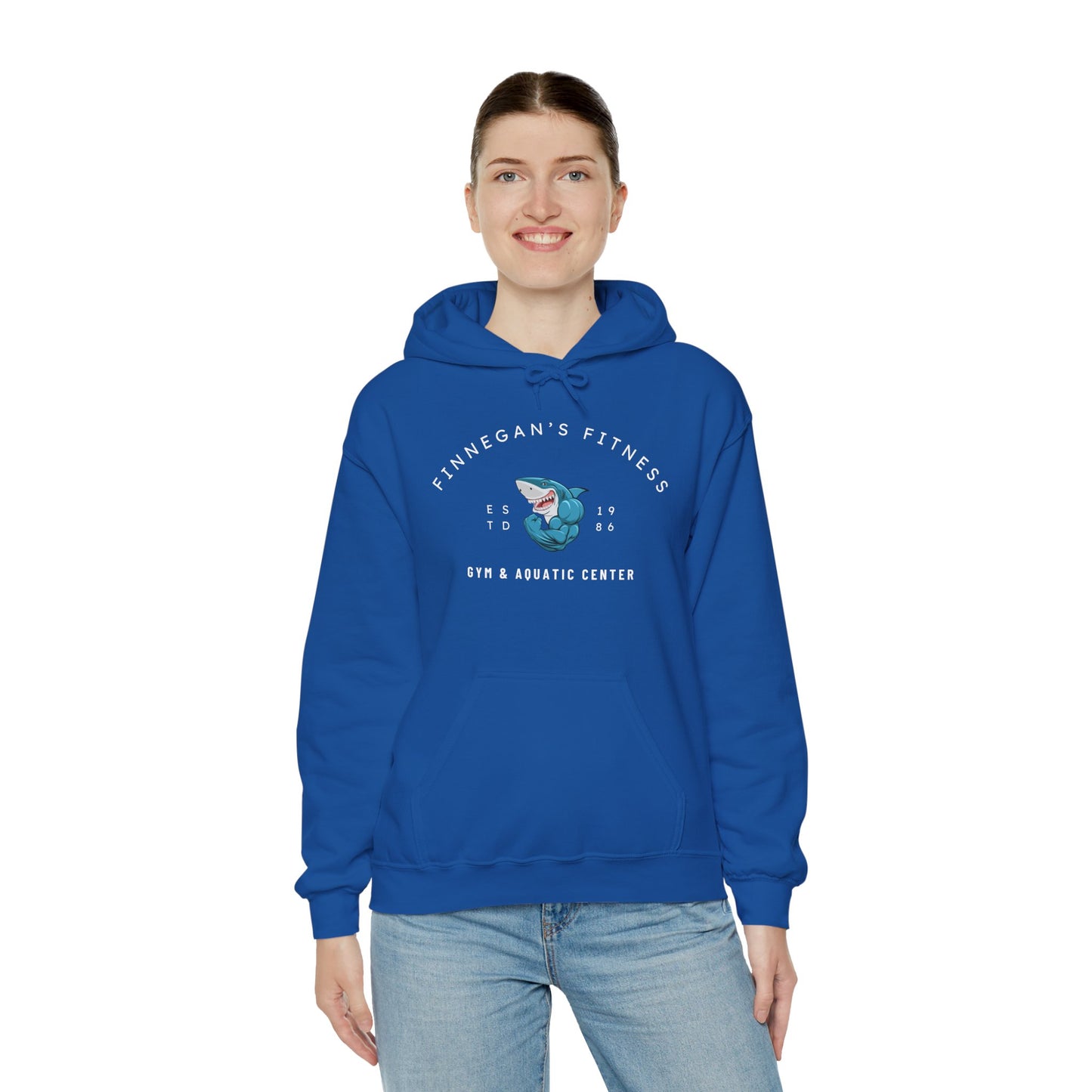 Shark Gym Hoodie – Finnegan’s Fitness & Aquatic Center Sweatshirt