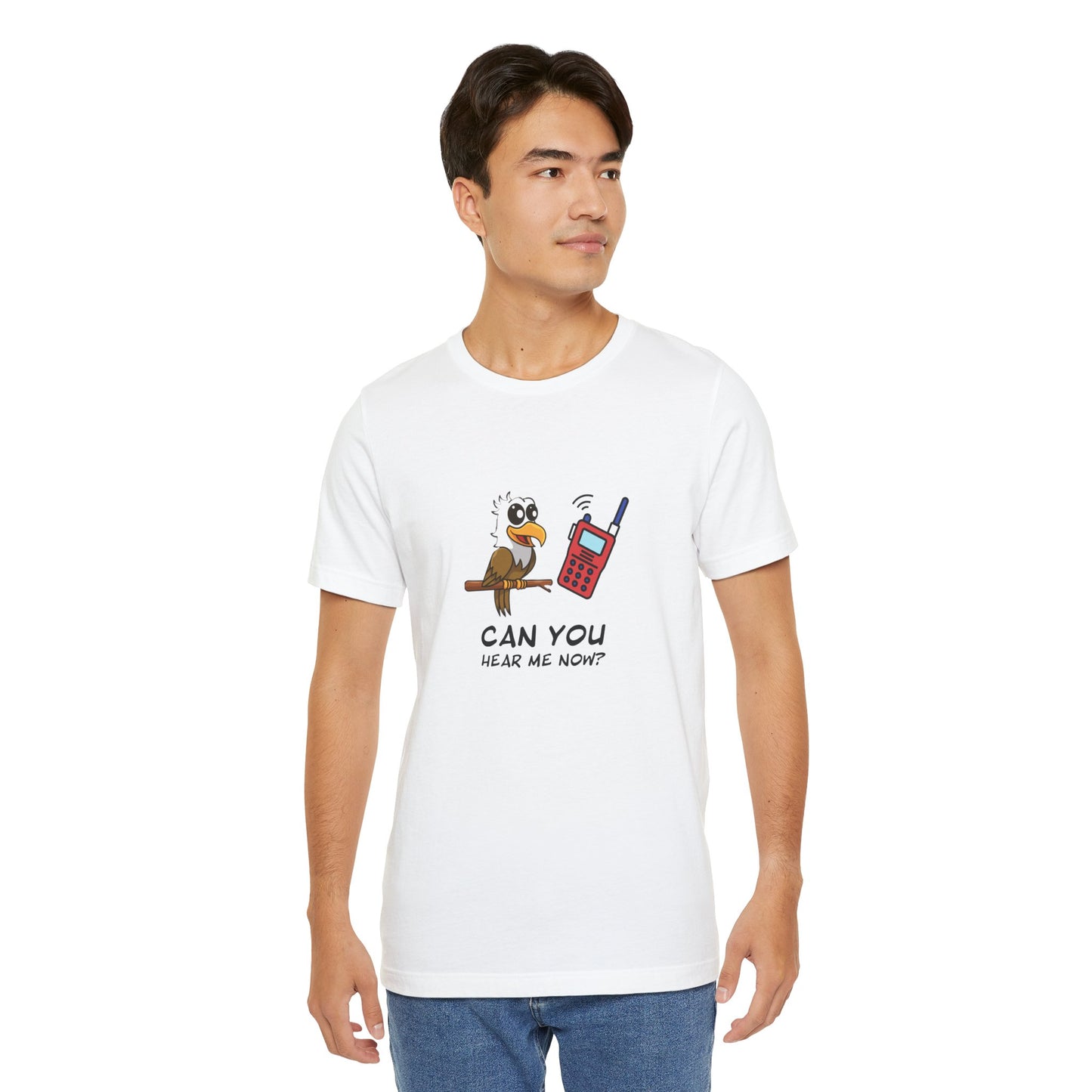 Burrowing Owl. Can You Hear Me Now? Unisex Jersey Short Sleeve Tee