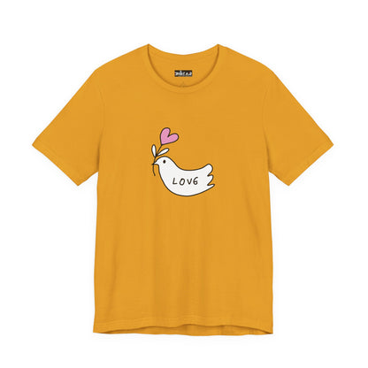 Love. Dove. Unisex Jersey Short Sleeve Tee