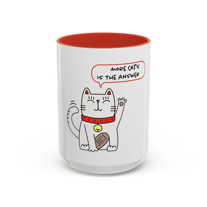 Oliver Says More Cats Is The Answer. Accent Coffee Mug, 11oz