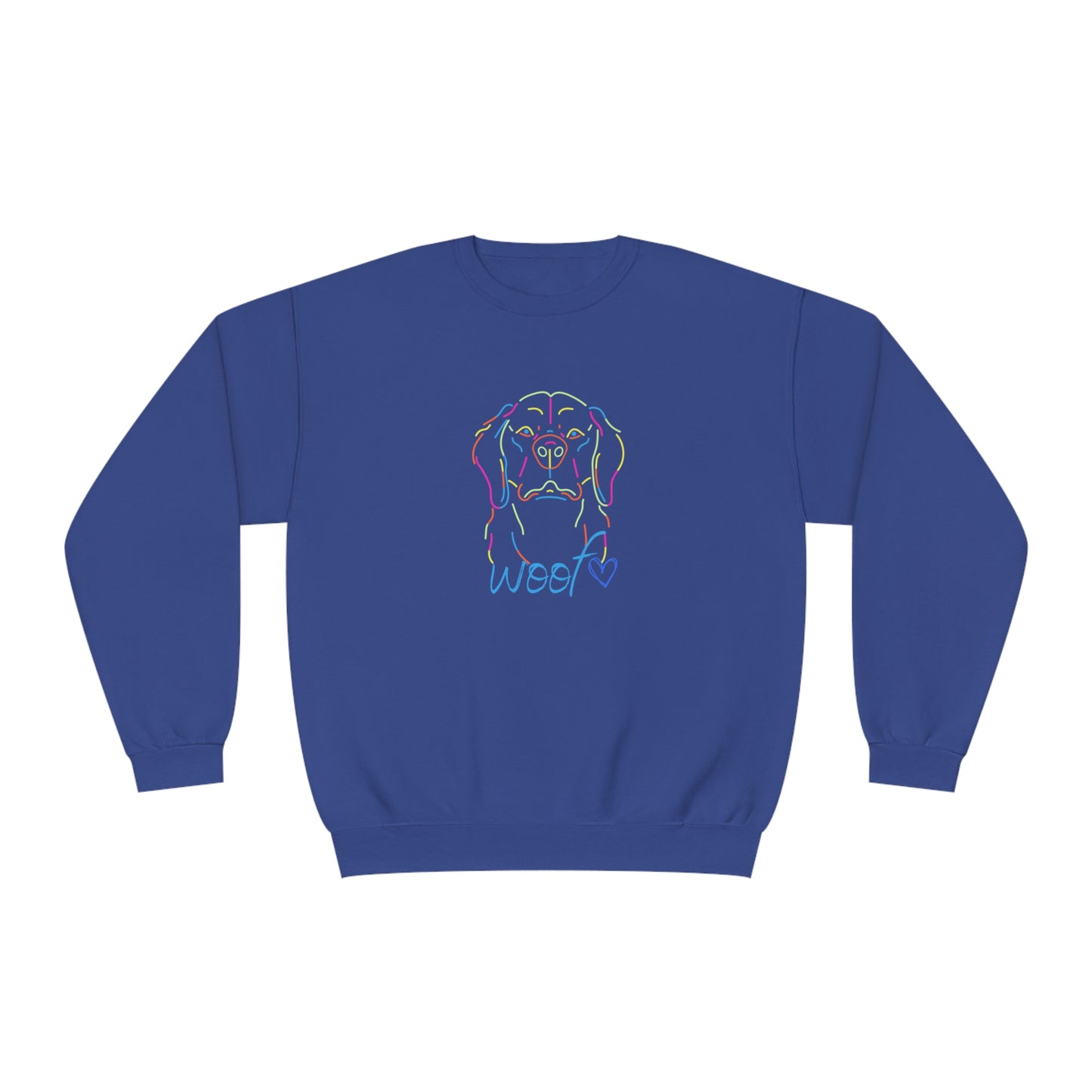 Colorful Retriever. Woof. Unisex NuBlend® Crewneck Sweatshirt