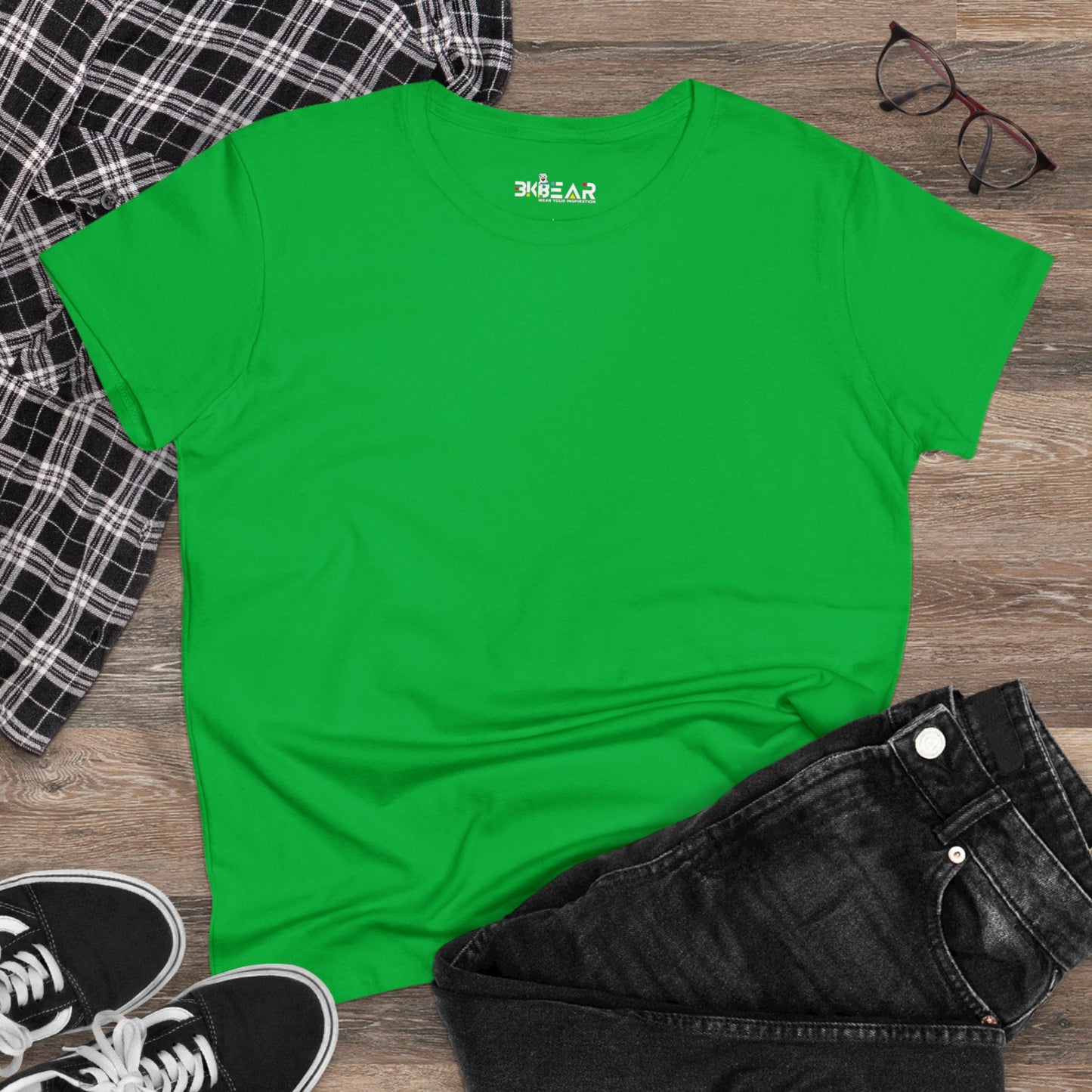Solid Ash. Women's Midweight Cotton Tee