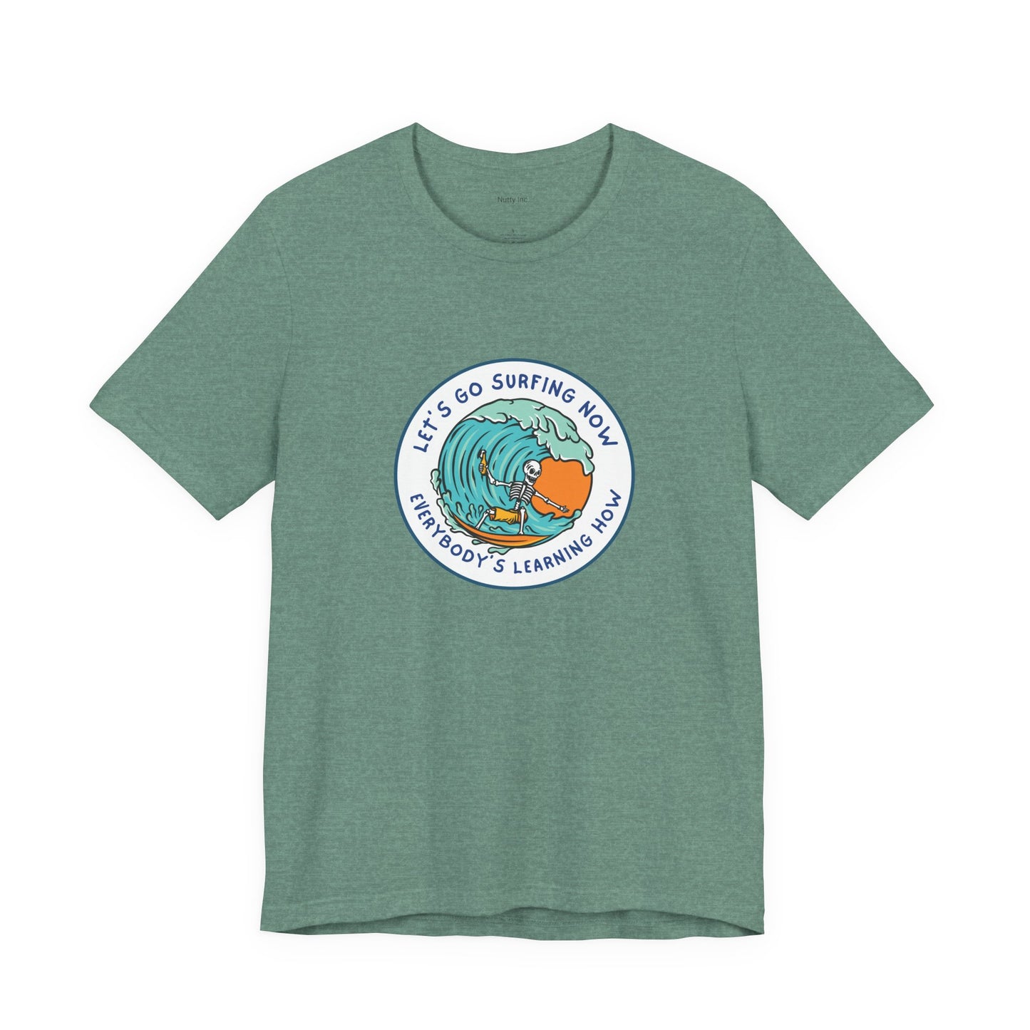 Let's Go Surfing Now. Everybody's Learning How. Unisex Jersey Short Sleeve Tee