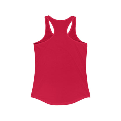 Solid Red. Women's Ideal Racerback Tank